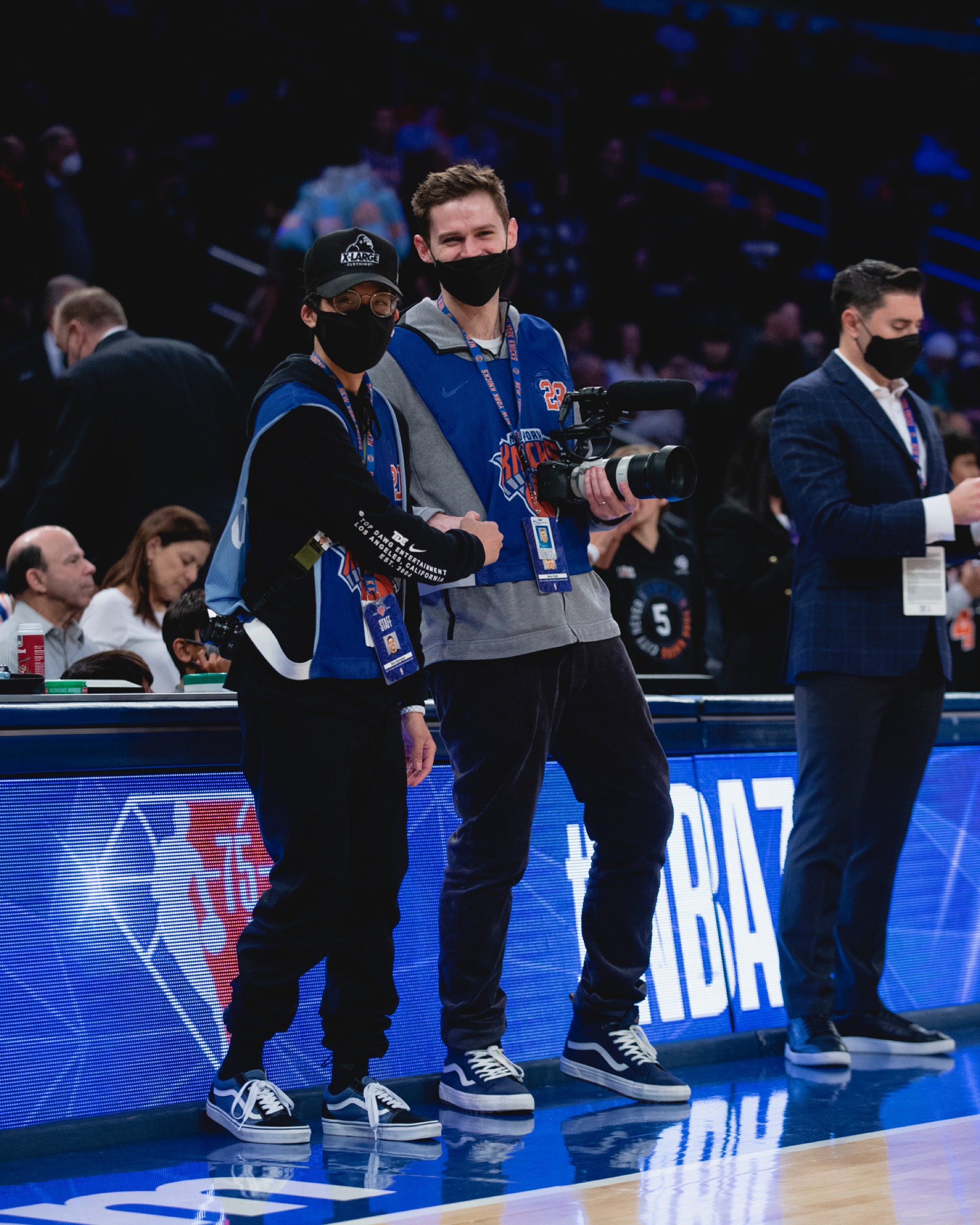 Kevin and colleague courtside at MSG